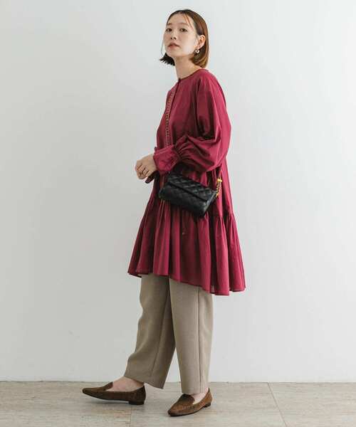 F by ROSSO（エフバイロッソ）の「F by ROSSO　コットンボイルミニワンピース（ワンピース・レディース・ブルー系その他/ボルドー/ブラック・FREE）」の15枚目の写真