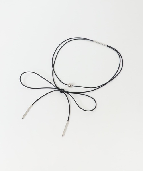 URBAN RESEARCH ROSSO WOMEN（アーバンリサーチ　ロッソ）の「ロングラリエット（ネックレス・レディース・ブラック/アイボリー・FREE）」の5枚目の写真