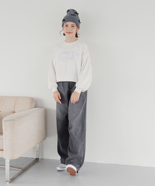 GLOBAL WORK(グローバルワーク)の「裏起毛ワイドデニム/147483(デニムパンツ・キッズ・ブルー/ブラック・130cm/140cm/150cm/160cm)」の5枚目の写真