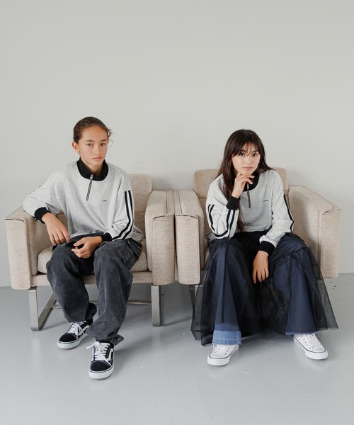 GLOBAL WORK(グローバルワーク)の「裏起毛ワイドデニム/147483(デニムパンツ・キッズ・ブルー/ブラック・130cm/140cm/150cm/160cm)」の12枚目の写真