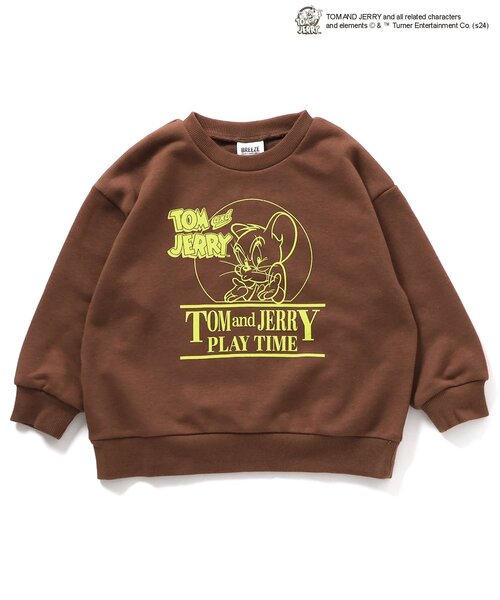 Tom＆Jerry（トムアンドジェリー）の「WEB限定トムとジェリーバラエティトレーナー（スウェット・キッズ・チャコール/イエロー/アイボリー/ブルー/ブラウン/ピンク・80/90/100/110/120/130/140）」の4枚目の写真