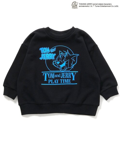Tom＆Jerry（トムアンドジェリー）の「WEB限定トムとジェリーバラエティトレーナー（スウェット・キッズ・チャコール/イエロー/アイボリー/ブルー/ブラウン/ピンク・80/90/100/110/120/130/140）」の3枚目の写真
