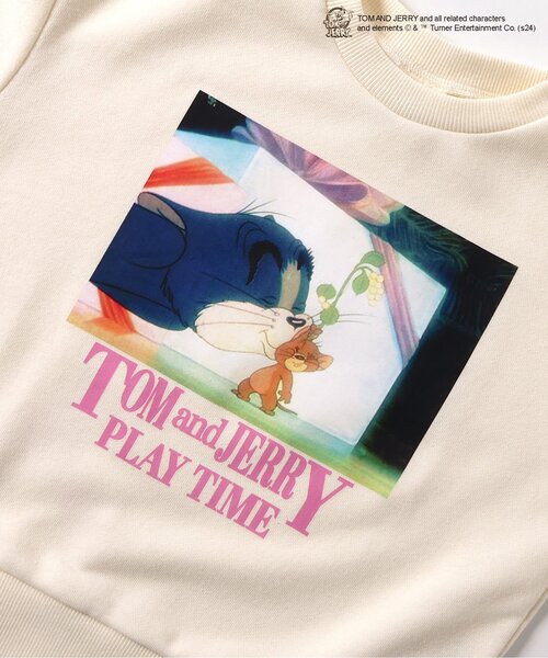 Tom＆Jerry（トムアンドジェリー）の「WEB限定トムとジェリーバラエティトレーナー（スウェット・キッズ・チャコール/イエロー/アイボリー/ブルー/ブラウン/ピンク・80/90/100/110/120/130/140）」の11枚目の写真