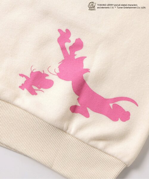 Tom＆Jerry（トムアンドジェリー）の「WEB限定トムとジェリーバラエティトレーナー（スウェット・キッズ・チャコール/イエロー/アイボリー/ブルー/ブラウン/ピンク・80/90/100/110/120/130/140）」の12枚目の写真