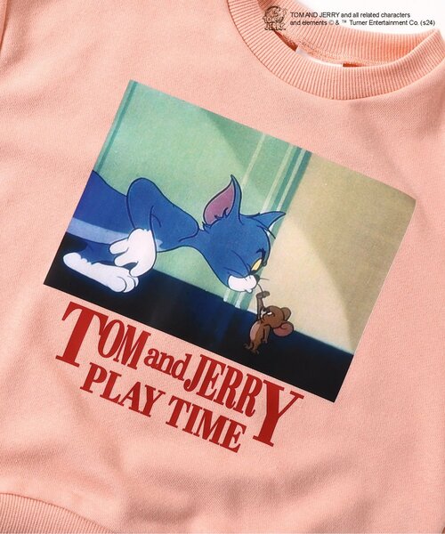 Tom＆Jerry（トムアンドジェリー）の「WEB限定トムとジェリーバラエティトレーナー（スウェット・キッズ・チャコール/イエロー/アイボリー/ブルー/ブラウン/ピンク・80/90/100/110/120/130/140）」の13枚目の写真