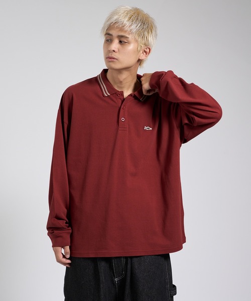 kutir（クティール）の「ラインリブ鹿の子ポロシャツ（ポロシャツ・メンズ・カーキ/ブラック/ブラウン/ボルドー・MEDIUM/LARGE）」の4枚目の写真