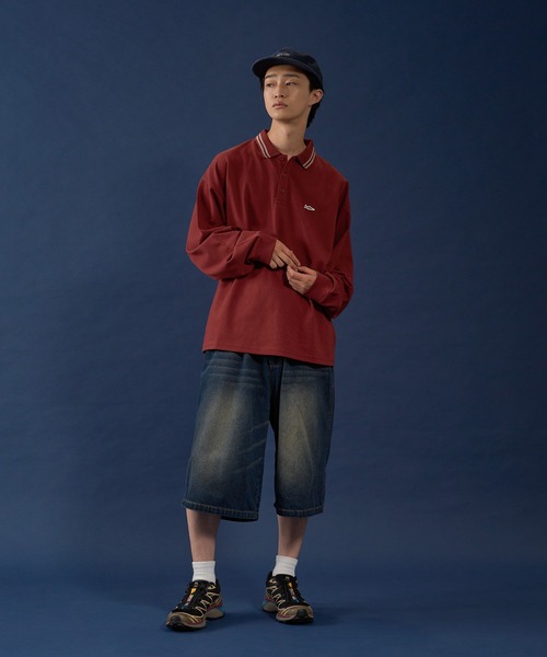 kutir（クティール）の「ラインリブ鹿の子ポロシャツ（ポロシャツ・メンズ・カーキ/ブラック/ブラウン/ボルドー・MEDIUM/LARGE）」の22枚目の写真