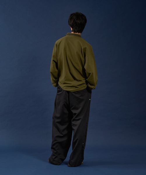 kutir（クティール）の「ラインリブ鹿の子ポロシャツ（ポロシャツ・メンズ・カーキ/ブラック/ブラウン/ボルドー・MEDIUM/LARGE）」の12枚目の写真