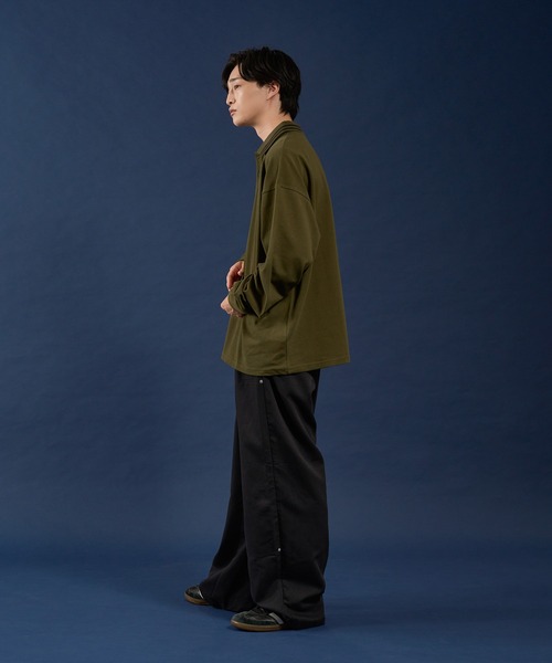 kutir（クティール）の「ラインリブ鹿の子ポロシャツ（ポロシャツ・メンズ・カーキ/ブラック/ブラウン/ボルドー・MEDIUM/LARGE）」の11枚目の写真