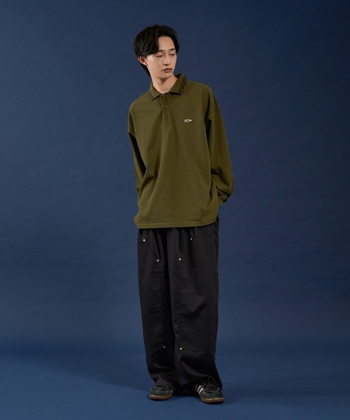 kutir（クティール）の「ラインリブ鹿の子ポロシャツ（ポロシャツ・メンズ・カーキ/ブラック/ブラウン/ボルドー・MEDIUM/LARGE）」の21枚目の写真
