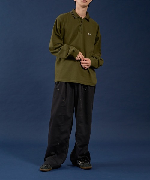 kutir（クティール）の「ラインリブ鹿の子ポロシャツ（ポロシャツ・メンズ・カーキ/ブラック/ブラウン/ボルドー・MEDIUM/LARGE）」の20枚目の写真