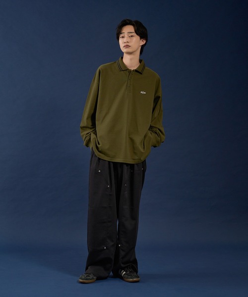 kutir（クティール）の「ラインリブ鹿の子ポロシャツ（ポロシャツ・メンズ・カーキ/ブラック/ブラウン/ボルドー・MEDIUM/LARGE）」の10枚目の写真