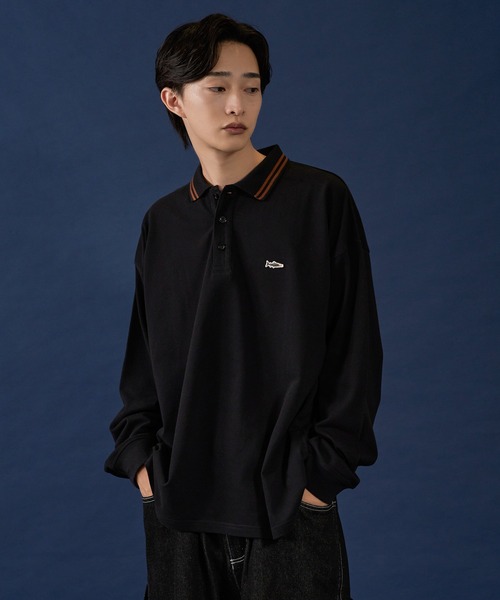 kutir（クティール）の「ラインリブ鹿の子ポロシャツ（ポロシャツ・メンズ・カーキ/ブラック/ブラウン/ボルドー・MEDIUM/LARGE）」の15枚目の写真