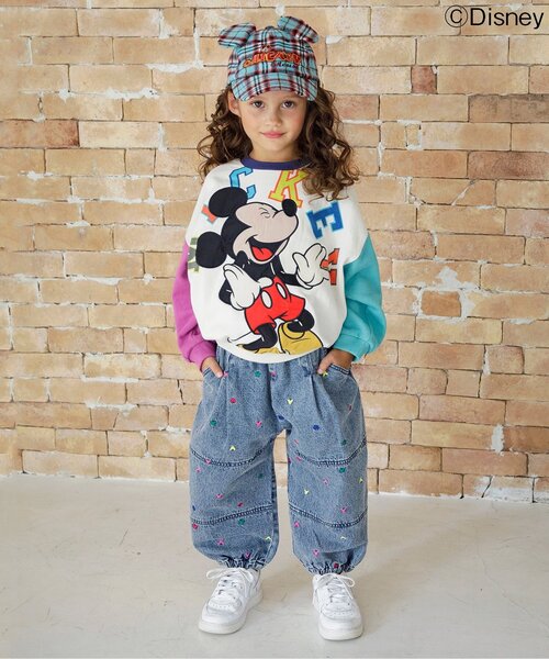 Disney（ディズニー）の「WEB限定 ディズニーキャラクター/総刺繍ワイドパンツ（その他パンツ・キッズ・ブラック/サックスブルー・90/100/110/120/80/130/140）」の18枚目の写真