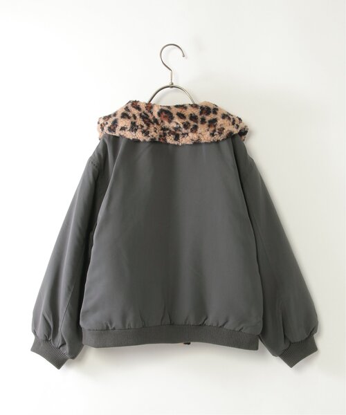 ikka（イッカ）の「リバーシブルボアブルゾン（110~160cm）（ブルゾン・キッズ・オリーブ/ダークグレー/ベージュ・S/M/L/XL/XS）」の20枚目の写真