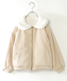 ikka（イッカ）の「リバーシブルボアブルゾン（110~160cm）（ブルゾン・キッズ）」