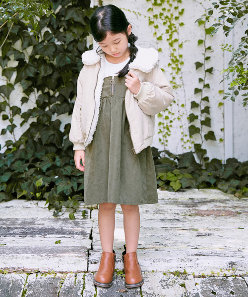 ikka（イッカ）の「リバーシブルボアブルゾン（110~160cm）（ブルゾン・キッズ・オリーブ/ダークグレー/ベージュ・S/M/L/XL/XS）」の13枚目の写真