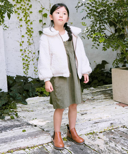 ikka（イッカ）の「リバーシブルボアブルゾン（110~160cm）（ブルゾン・キッズ・オリーブ/ダークグレー/ベージュ・S/M/L/XL/XS）」の15枚目の写真