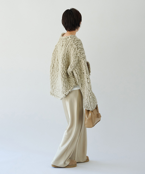 【☆完売品☆】【HAKUJI】Hand-knitted LS sweater セール】【HAKUJI/ハクジ】Hand-knitted LS sweater（ニット