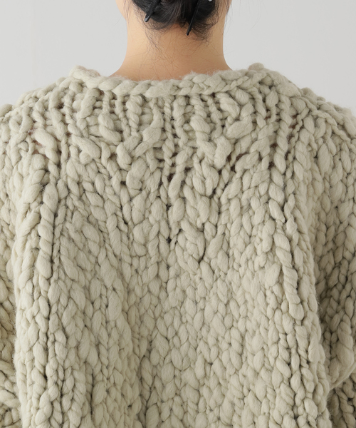 セール】【HAKUJI/ハクジ】Hand-knitted LS sweater（ニット