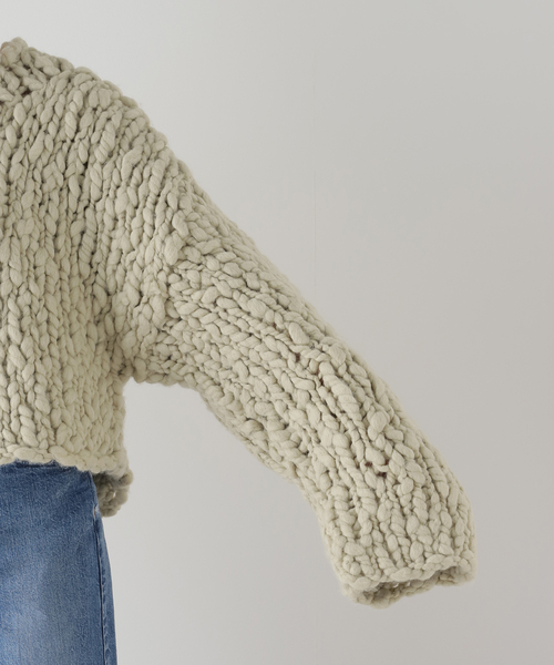 【☆完売品☆】【HAKUJI】Hand-knitted LS sweater セール】【HAKUJI/ハクジ】Hand-knitted LS sweater（ニット