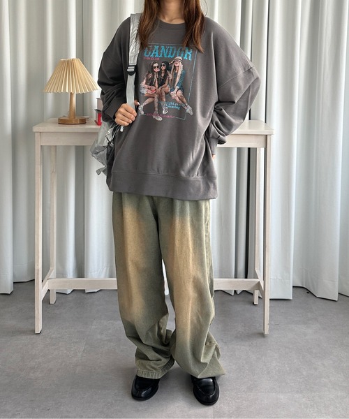 kutir(クティール)の「アソートデザインスウェットプルオーバー(スウェット・レディース・チャコール/オートミール/ダークグレー/ボルドー/ブルー/グレー・FREE)」の21枚目の写真