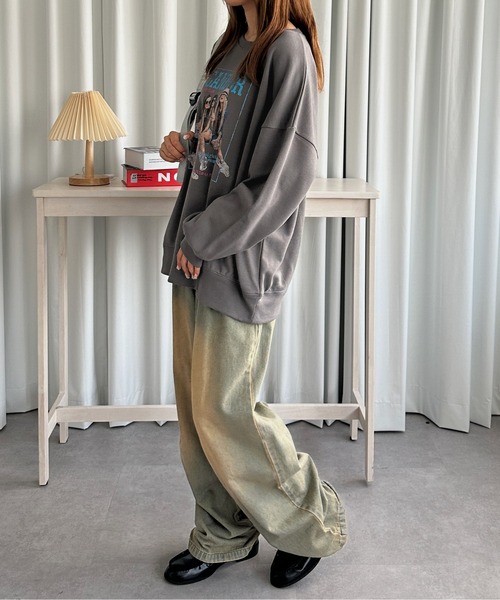 kutir(クティール)の「アソートデザインスウェットプルオーバー(スウェット・レディース・チャコール/オートミール/ダークグレー/ボルドー/ブルー/グレー・FREE)」の22枚目の写真