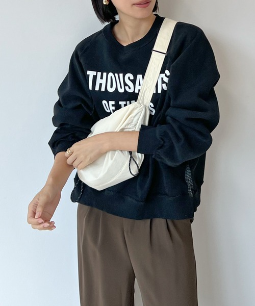 STELLA FISH(ステラフィッシュ)の「2wayリバーシブルロゴ配色ステッチスウェット(スウェット・レディース・ピンク/ブラック/グレー・FREE)」の21枚目の写真
