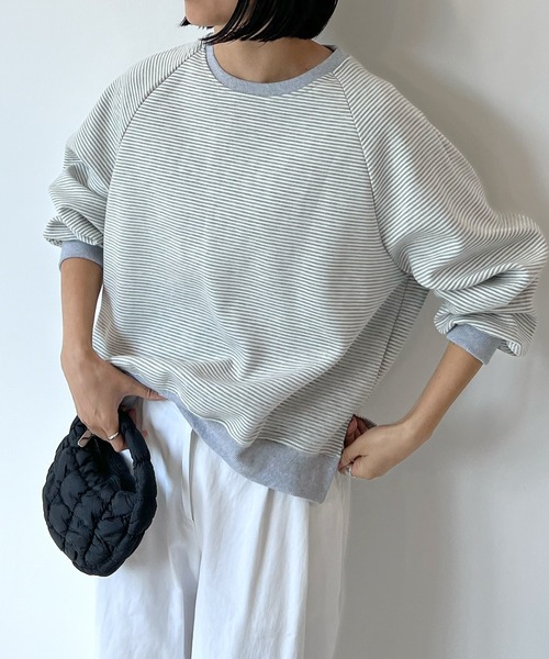 STELLA FISH(ステラフィッシュ)の「2wayリバーシブルロゴ配色ステッチスウェット(スウェット・レディース・ピンク/ブラック/グレー・FREE)」の6枚目の写真