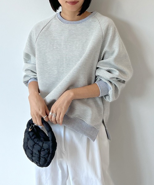 STELLA FISH(ステラフィッシュ)の「2wayリバーシブルロゴ配色ステッチスウェット(スウェット・レディース・ピンク/ブラック/グレー・FREE)」の7枚目の写真