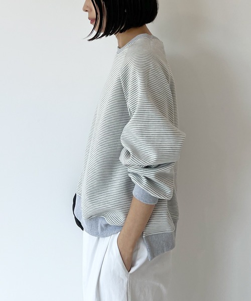 STELLA FISH(ステラフィッシュ)の「2wayリバーシブルロゴ配色ステッチスウェット(スウェット・レディース・ピンク/ブラック/グレー・FREE)」の10枚目の写真