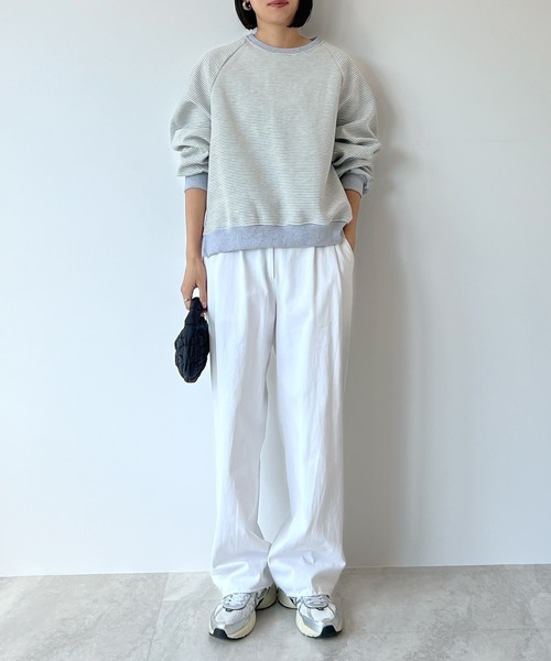 STELLA FISH(ステラフィッシュ)の「2wayリバーシブルロゴ配色ステッチスウェット(スウェット・レディース・ピンク/ブラック/グレー・FREE)」の12枚目の写真