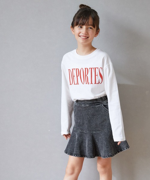 キッズ 裾フリル切替デニムスカート（デニムスカート）｜coca（coca