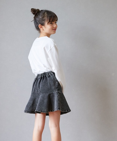 キッズ 裾フリル切替デニムスカート（デニムスカート）｜coca（coca