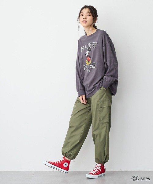 Disney(ディズニー)の「【anyfee】《Disney/ディズニー》ミッキーマウスオールドグラフィックプリントTシャツ(Tシャツ/カットソー・レディース・アイボリー/チャコール・M-L/LL~3L/4L~5L)」の17枚目の写真