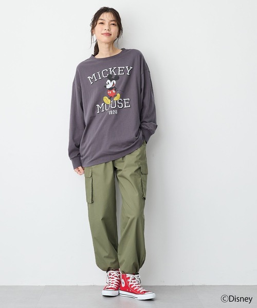 Disney(ディズニー)の「【anyfee】《Disney/ディズニー》ミッキーマウスオールドグラフィックプリントTシャツ(Tシャツ/カットソー・レディース・アイボリー/チャコール・M-L/LL~3L/4L~5L)」の18枚目の写真