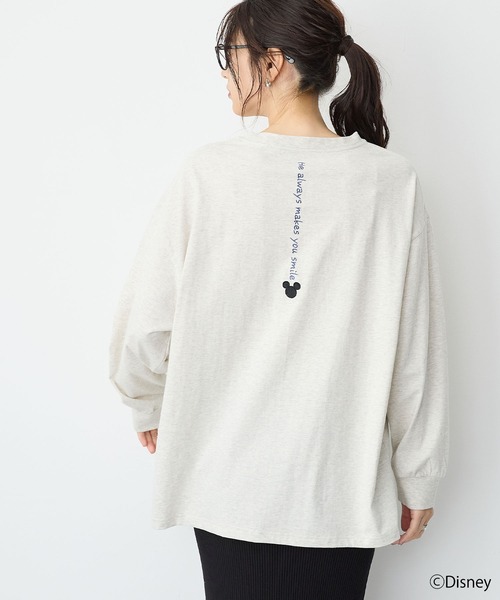 Disney(ディズニー)の「【anyfee】《Disney/ディズニー》ミッキーマウスオールドグラフィックプリントTシャツ(Tシャツ/カットソー・レディース・アイボリー/チャコール・M-L/LL~3L/4L~5L)」の21枚目の写真