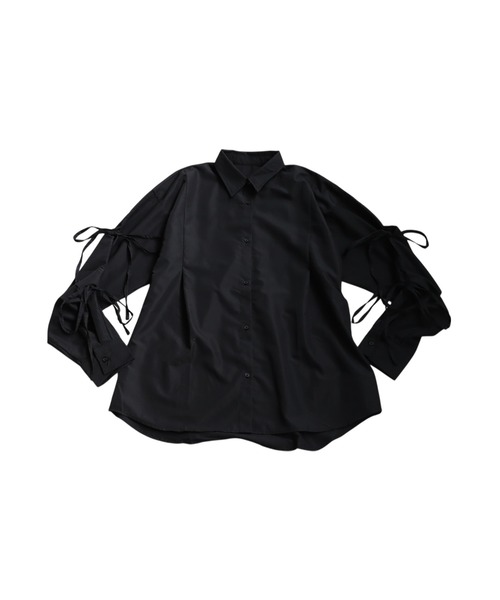 antiqua(アンティカ)の「袖リボンシャツ(シャツ/ブラウス・レディース・ブルー/ブラック/オフホワイト・ONESIZE)」の11枚目の写真
