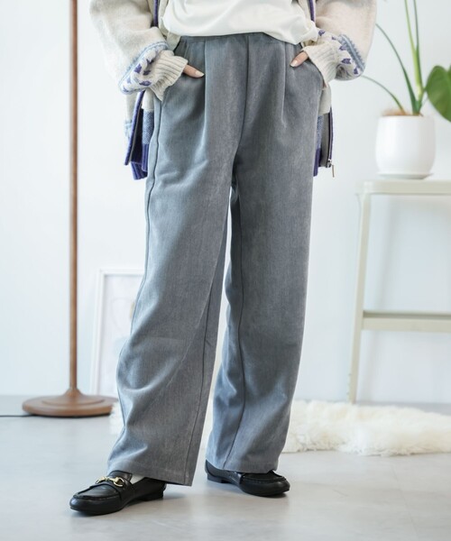 FREAK'S STORE（フリークスストア）の「フラットコーデュロイパンツ/イージーパンツ（その他パンツ・レディース・グレー/ベージュ/ネイビー/ワイン・SMALL/MEDIUM）」の8枚目の写真