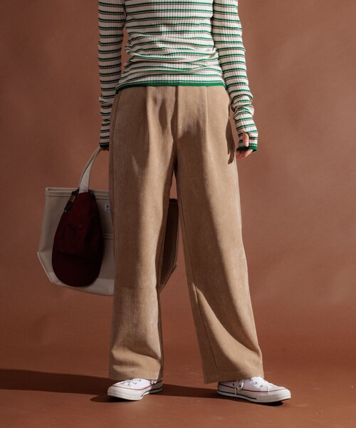 FREAK'S STORE（フリークスストア）の「フラットコーデュロイパンツ/イージーパンツ（その他パンツ・レディース・グレー/ベージュ/ネイビー/ワイン・SMALL/MEDIUM）」の21枚目の写真