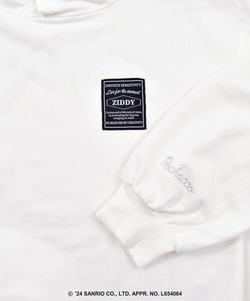 ZIDDY（ジディ）の「【ZIDDY×ポチャッコ】キラッとメタルジェットプリントフーディー(130~160cm)（スウェット・キッズ・ブラック/ホワイト・130cm/150cm/FREE/140cm）」の14枚目の写真