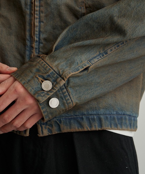 セットアップ対応>PUBLIC DENIM BLOUSON/デニムジップブルゾン（デニム