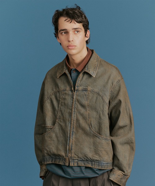 セットアップ対応>PUBLIC DENIM BLOUSON/デニムジップブルゾン