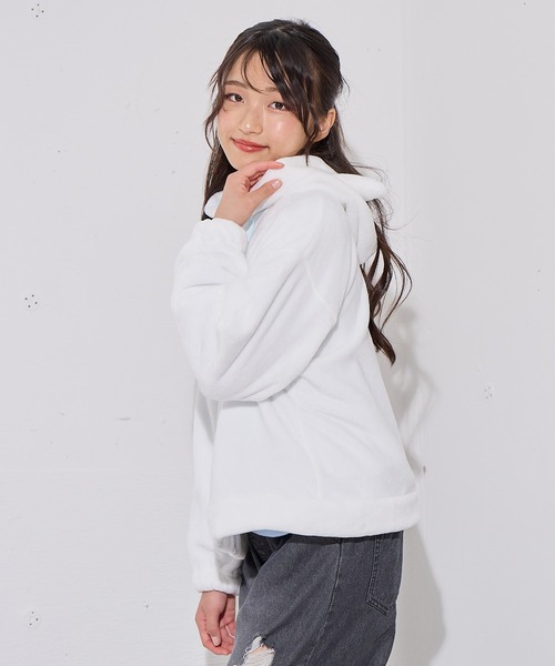 BISKEE（ビスキー）の「ねこ耳ZIPモコモコ ボアパーカー/ジップアップ