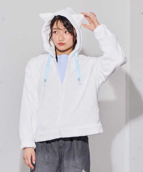 BISKEE（ビスキー）の「ねこ耳ZIPモコモコ ボアパーカー/ジップ