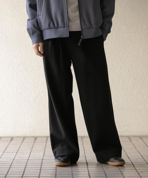 SENSE OF PLACE by URBAN RESEARCH（センスオブプレイスバイアーバンリサーチ）の「ジャージメルトンタックワイドパンツ（その他パンツ・メンズ・ブラック/チャコールグレー/ライトグレー・MEDIUM/LARGE）」の9枚目の写真