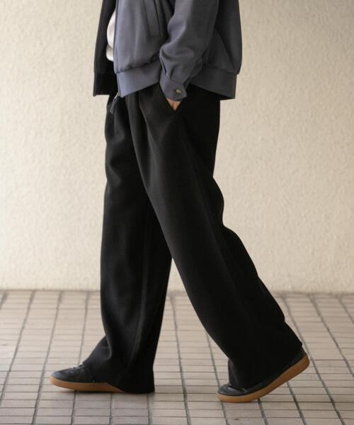 SENSE OF PLACE by URBAN RESEARCH（センスオブプレイスバイアーバンリサーチ）の「ジャージメルトンタックワイドパンツ（その他パンツ・メンズ・ブラック/チャコールグレー/ライトグレー・MEDIUM/LARGE）」の12枚目の写真