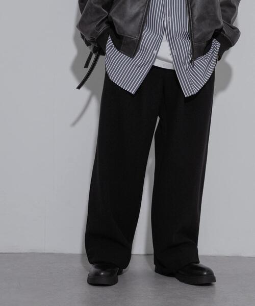 SENSE OF PLACE by URBAN RESEARCH（センスオブプレイスバイアーバンリサーチ）の「ジャージメルトンタックワイドパンツ（その他パンツ・メンズ・ブラック/チャコールグレー/ライトグレー・MEDIUM/LARGE）」の20枚目の写真