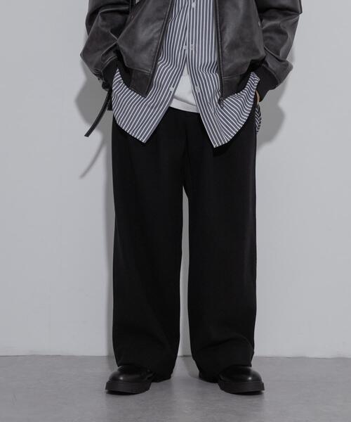 SENSE OF PLACE by URBAN RESEARCH（センスオブプレイスバイアーバンリサーチ）の「ジャージメルトンタックワイドパンツ（その他パンツ・メンズ・ブラック/チャコールグレー/ライトグレー・MEDIUM/LARGE）」の21枚目の写真
