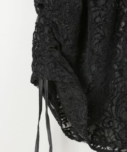 JEANASIS(ジーナシス)の「シャーリングキモウレーススカート/250722(スカート・レディース・ホワイト/ブラック・FREE)」の5枚目の写真